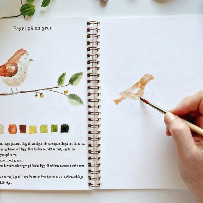 Komplett sett för akvarell målning